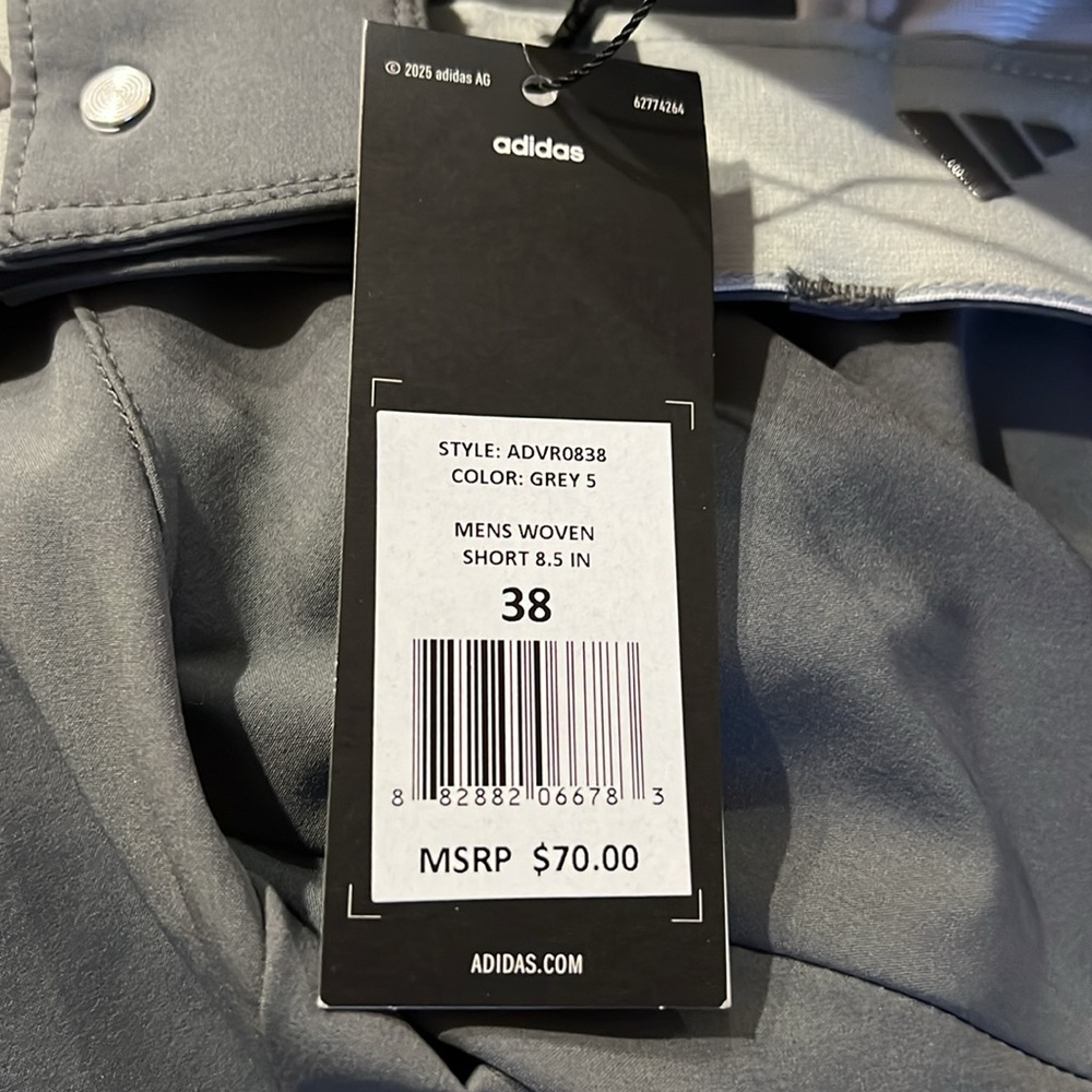 Brand New Adidas Ultimate 365 Gray Lightweight Stretch Golf Activewear Shorts! - Picture 7 of 8